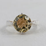 Natural Citrine Silver Ring