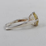 Natural Citrine Silver Ring