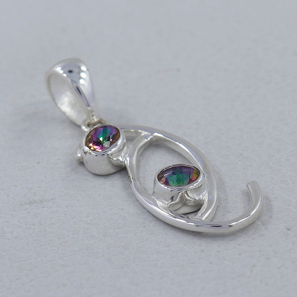 925 Sterling Silver Mystic Quartz Pendants