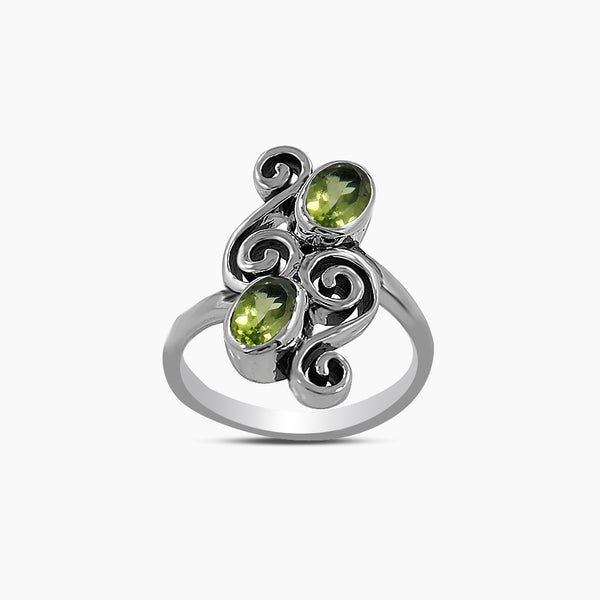 925 Sterling Silver Peridot Rings