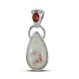 Rainbow Moonstone Silver Pendant