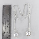 Hessonite Silver Earrings