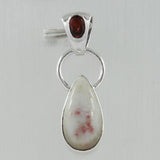 Rainbow Moonstone Silver Pendant