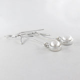 Hessonite Silver Earrings