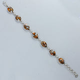 Oval Orange Spiny Oyster Sterling Silver Bracelets