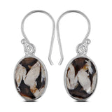 Peanut Wood Jasper Silver Earrings