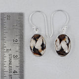 Peanut Wood Jasper Silver Earrings