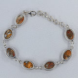 Oval Orange Spiny Oyster Sterling Silver Bracelets