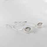 Hessonite Silver Earrings