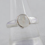 Natural Rainbow Moonstone Silver Ring