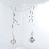 Hessonite Silver Earrings