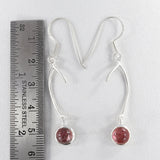 Hessonite Silver Earrings