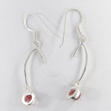 Hessonite Silver Earrings