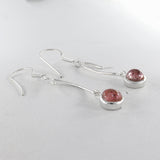 Hessonite Silver Earrings