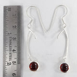 Hessonite Silver Earrings