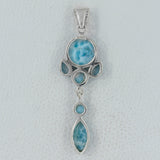 925 Silver Larimar Pendant