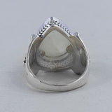 Rainbow Moonstone Silver Ring