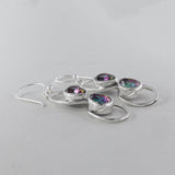 Mystic Quartz Silver Earring