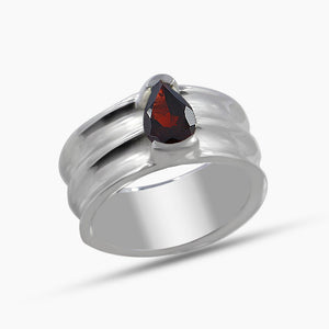 Garnet Silver Rings