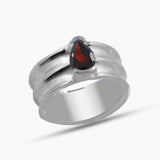 Garnet Silver Rings