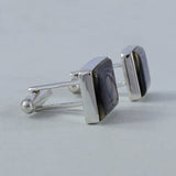 Abalone shell rectangle Shape Cufflink 925 Silver Jewelry