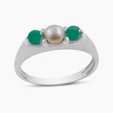 925 Sterling Silver Emerald Rings