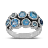 Blue Topaz Silver Ring