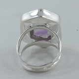 Amethyst Crystal Quartz Silver Ring