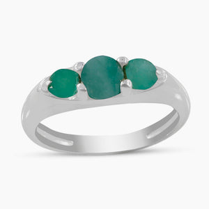 925 Sterling Silver Emerald Rings