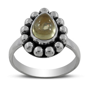 925 Silver Lemon Topaz Ring