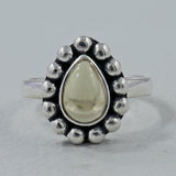 Rainbow Moonstone Silver Ring