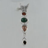 925 Sterling Silver Tourmaline Pendant