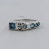 Blue Topaz Silver Ring