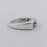 Blue Topaz Silver Ring