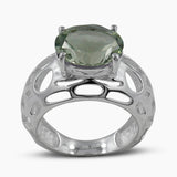 Green Amethyst Silver Rings