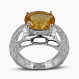 Green Amethyst Silver Rings