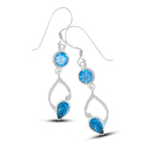 Blue Topaz Silver Earrings