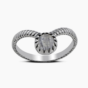 Rainbow Moonstone Silver Rings