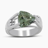 Natural Garnet Silver Rings