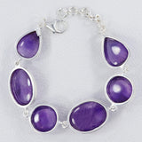 Purple Amethyst February Birthstone Bracelet Jewelry