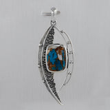 Rainbow Moonstone Silver Pendant