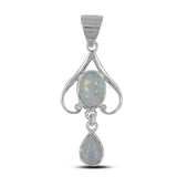 Blue Topaz Gemstone Silver Pendant