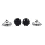 Black Onyx Silver Earrings