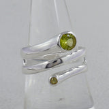 Peridot 925 Sterling Silver Band Ring