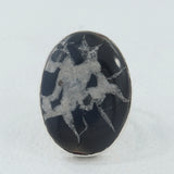 Moraccan Septarian Silver Ring