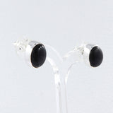 Black Onyx Silver Earrings