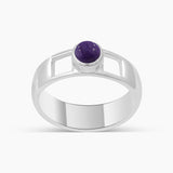 Rainbow Moonstone Silver Ring