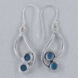 925 Silver Blue Topaz Earring