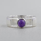 Rainbow Moonstone Silver Ring