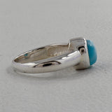 Natural Rainbow Moonstone Silver Ring